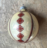 Glass Ornament with embroidery design
