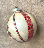 Glass Ornament with embroidery design