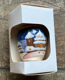Glass Ornament from Ukraine - Village Church Scene