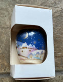 Glass Ornament from Ukraine - Village Church Scene