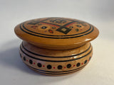 Round Wooden Box with inlay