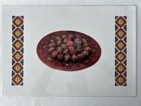 Laminated placemat pysanka/plate design