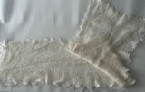 Warm White Carpathian Mohair Knit Scarf 58 x 16 in.