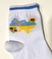 Ladies Ukraine Map Socks set of 3, asst colors