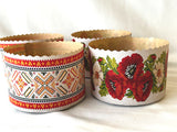 Medium Embroidery Design Paska Baking Forms, set of 4