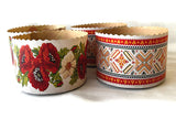 Medium Embroidery Design Paska Baking Forms, set of 4