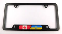 Ukraine Flag car License Plate Frame Black Plastic