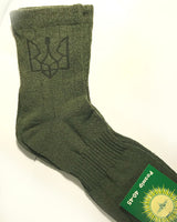 Men's Tryzub Socks Olive/Black - one size