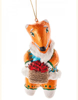 Fox with a Basket of Raspberries