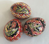 Floral Poppy Design Pysanka by Iris