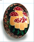 Mushroom Design Pysanka by Iris