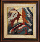 Forest Scene with Deer, framed hobelen weaving