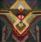 Geometric landscape, framed hobelen weaving