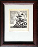 Sitch - Framed woodcut by V. Lopata
