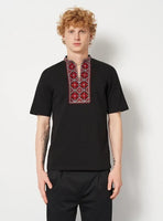 Men's embroidered red Hajdamatska shirt