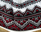 White Embroidered Knit Cap