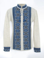 Mens Embroidery Design Sweater - Blue