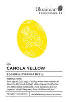 #01 Canola Yellow Pysanka Dye