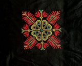 Black T-shirt with embroidery design (size M, unisex)