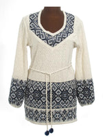 Blue Embroidery Design Sweater/Tunic