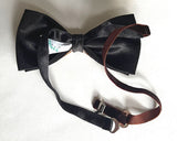 Bronze Tone Embroidered Bow Tie