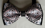 Champagne Tone Embroidered Bow Tie