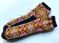 Geometric Black Ladies Wool Socks