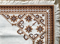 Hand Embroidered Servetka 12 x 25.5 in. brown
