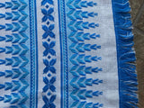 Embroidered Wedding Rushnyk with Blue Design 55 in.