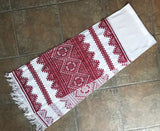 Embroidered Rushnyk with Red Design 74 in.