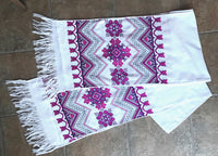 Set of Embroidered Rushnyks with Pink/Purple Design 86 in.
