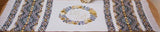 XB Woven Rushnyk, brown-blue vinok - Basket cover/runner