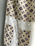Gauze Embroidered Blouse in beige design - S