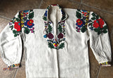 Vintage Ukrainian Embroidered Dress (S)