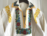 Beaded Blouse with collar and long sleeves