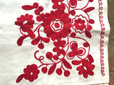 Floral Rushnyk in red 14.5 x 58 in.