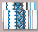 Gift Set: 2 Blue Embroidery Design Towels with angel