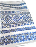 Blue Embroidery Design Towel