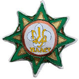 Star Ornament with the Plast logo (Scout Fleur-de-Lis)