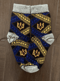 Men's wool trident socks with embroidery design