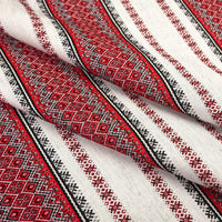 Red Embroidery Woven Tablecloth 78" x 57"