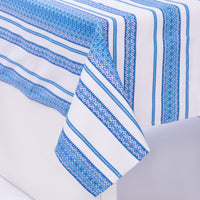 Blue Embroidery Woven Tablecloth 78" x 57"