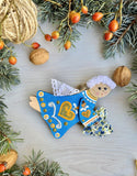 Blue-Yellow Angel Ornament