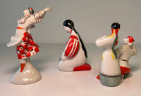 Set of 3: Porcelain Folk Dancers