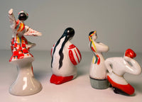 Set of 3: Porcelain Folk Dancers