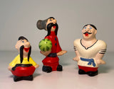 3 clay kozak figurines