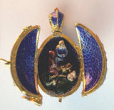Nativity Silver Egg Pendant (opens)