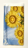 Silky Sunflowers and Doves Floral Shawl, 36 in