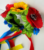 Headband "FLOWERS" with ribbons