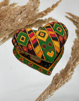 Heart coffee flavored ornament - Ukrainian Kylym